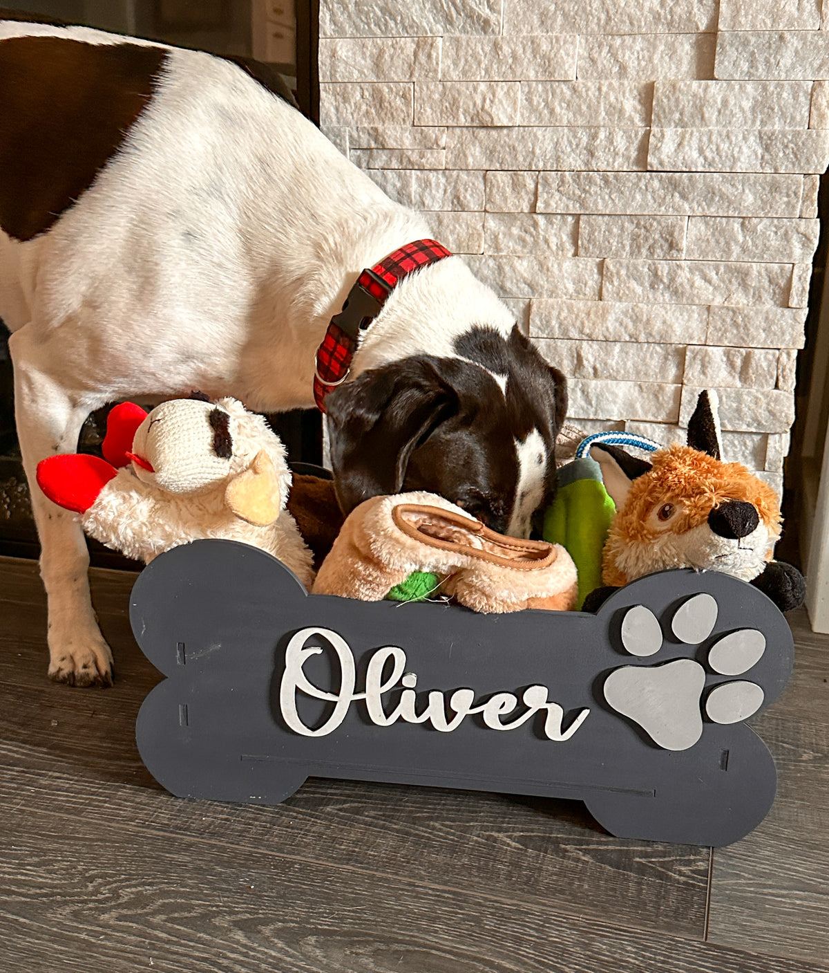 Dog Toy Box Personalized 18"x8" P03526