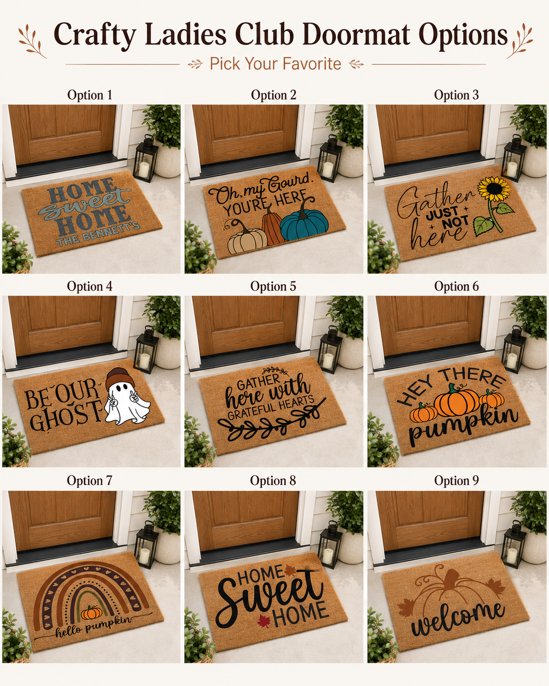 Crafty Ladies Club Doormat - CLDB-001