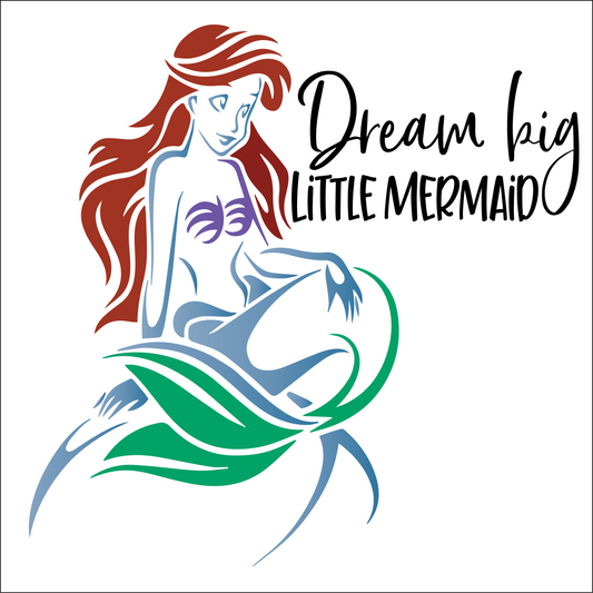 Dream Big Little Mermaid SQUARE DESIGN P02786