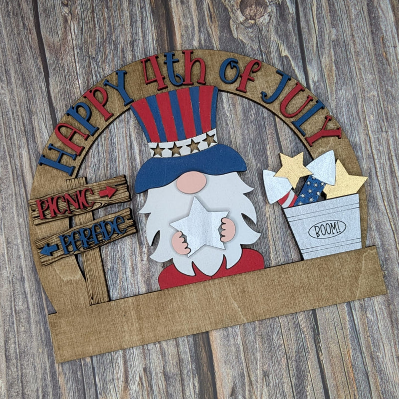 Drop In July 4th Gnome 3D LASER PROJECT - P014141
