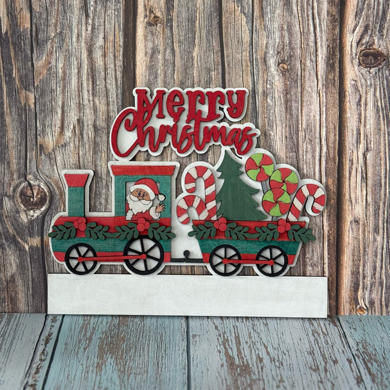 Drop In Merry Christmas Train  3D LASER PROJECT  G89