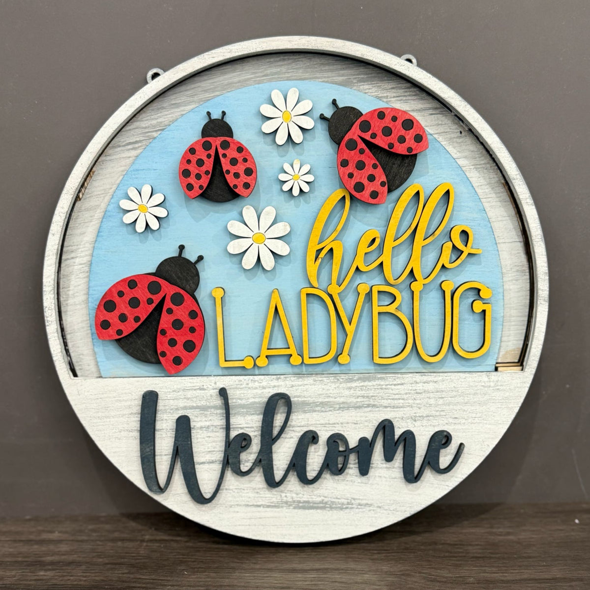 Drop In Sign Ladybug 3D LASER PROJECT - P014077