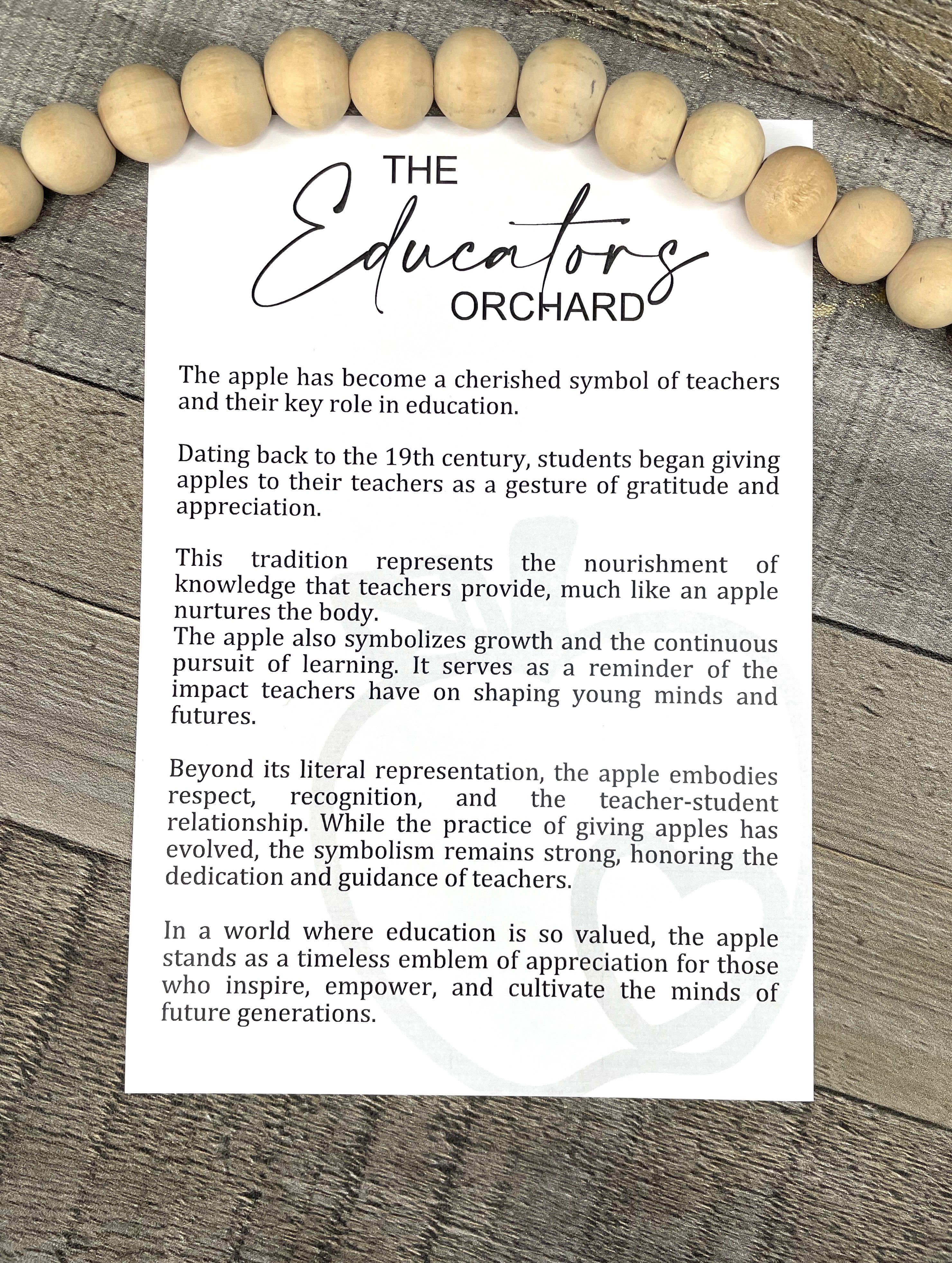 Educators Orchard Story Card Ornament P13425