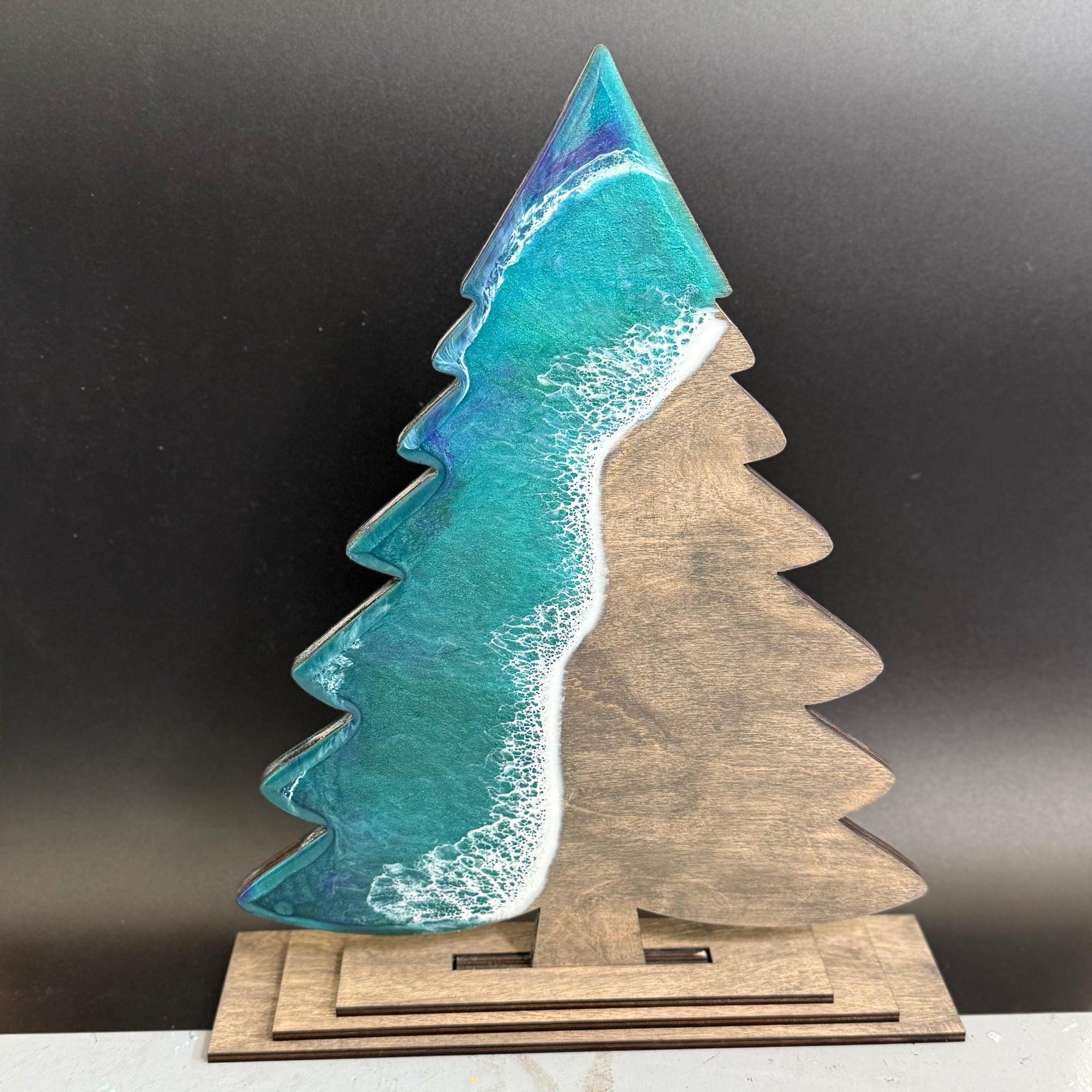 Epoxy Standing Tree Board - G177