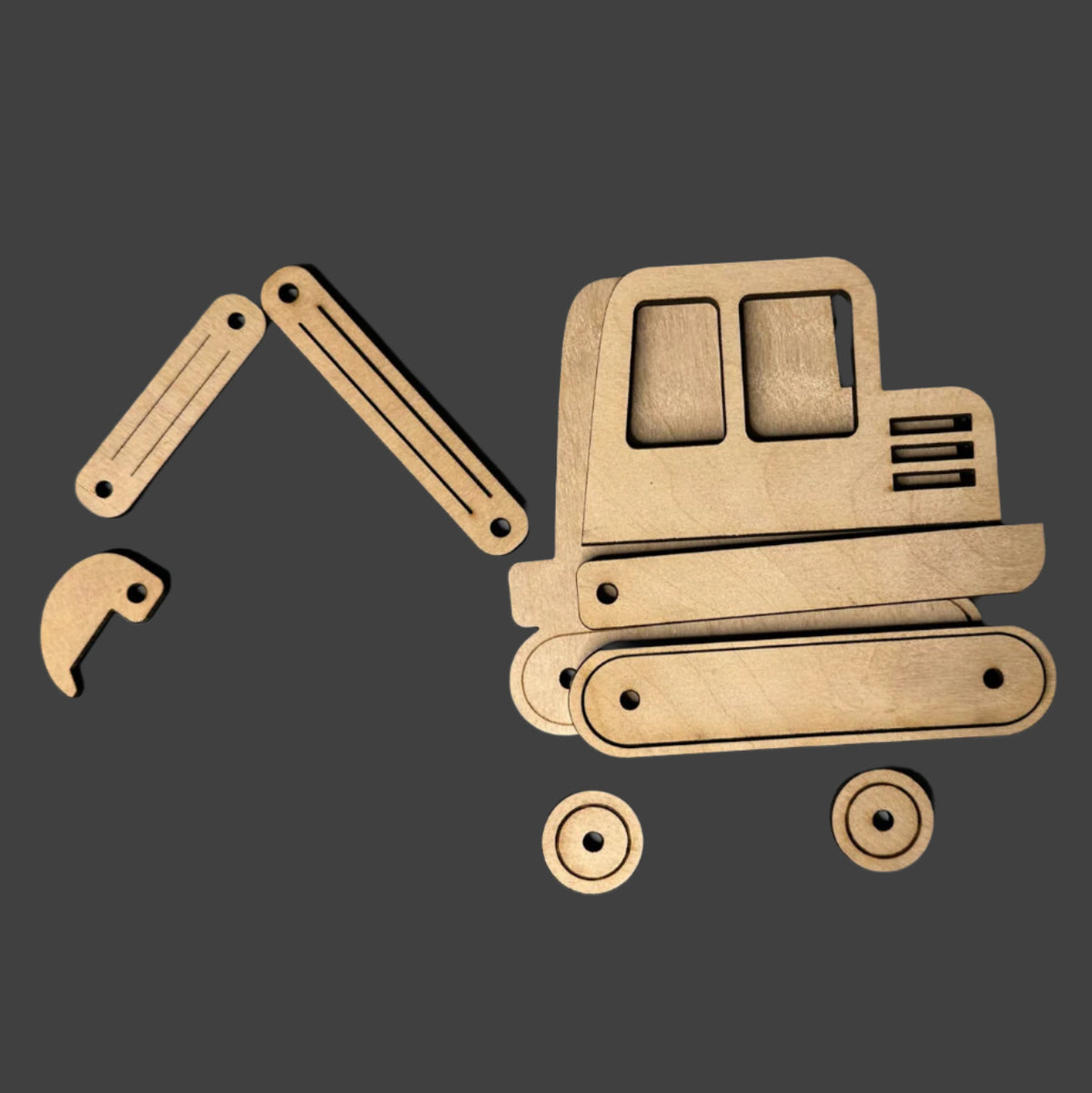 Excavator with Brads 3D LASER PROJECT - P014130