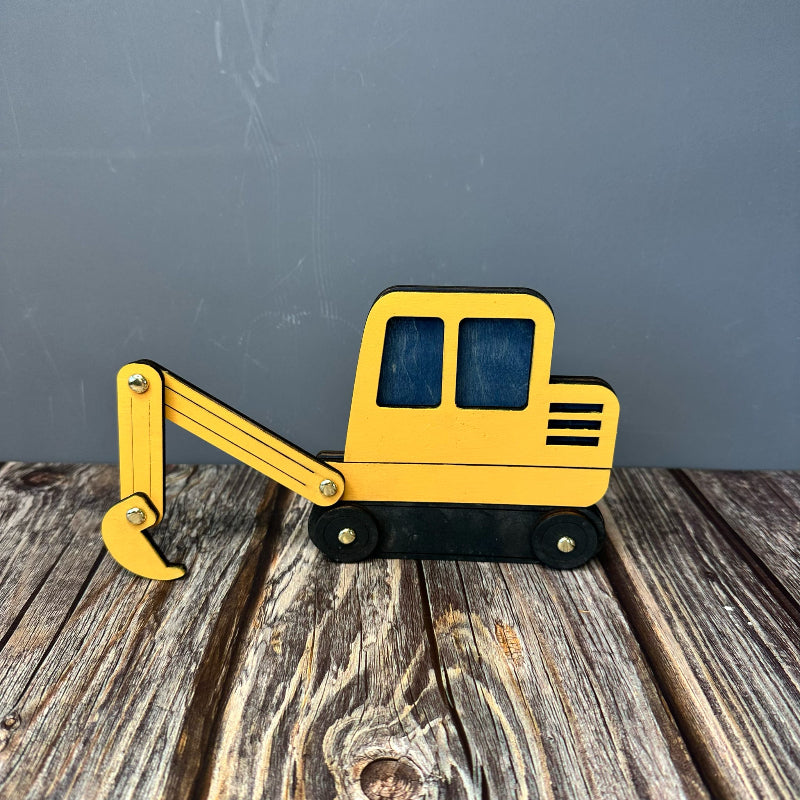 Excavator with Brads 3D LASER PROJECT - P014130