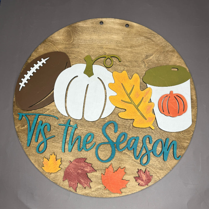 Fall Tis The Season 3D Door Hanger | Autumn Decor – Paisley Grace