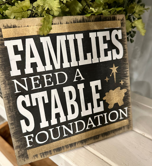 Families need a Stable Foundation Nativity Mini Design P03042