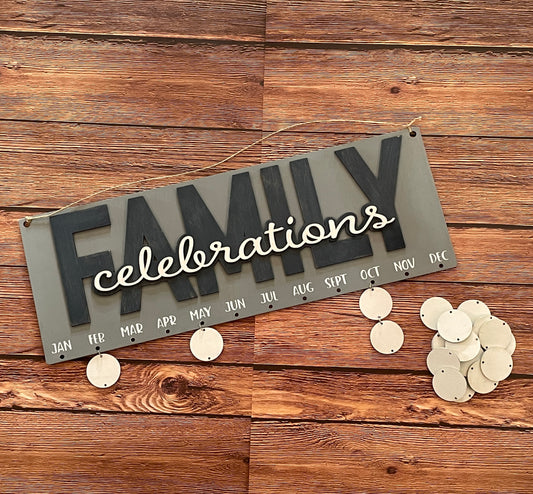 Family Celebrations 3D Sign *LIMITED STOCK* P02909