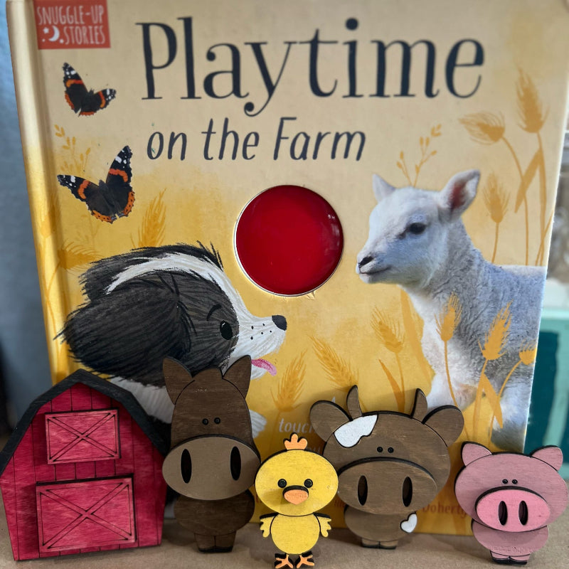 Farm Animals With Barn 3D LASER PROJECT - P014108