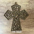 Faux Stained Glass Cross Sun Catcher G338