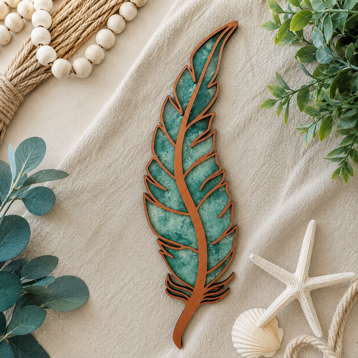 Feather Patina  3D LASER PROJECT G490