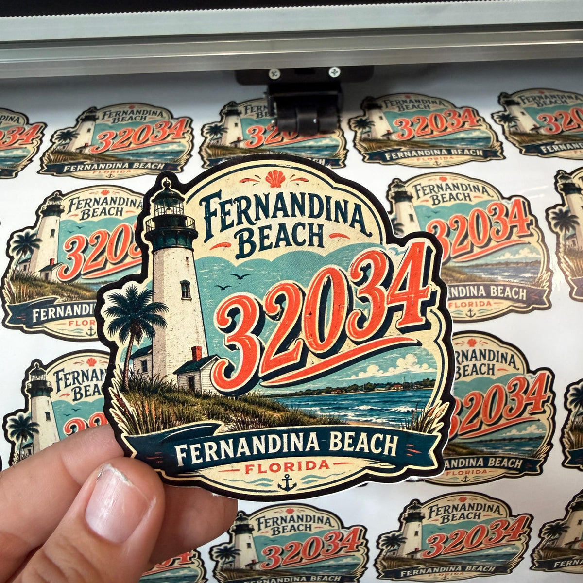 Fernandina Beach 32034 Sticker Tourist, Realtor Gifts