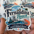 Fernandina Beach Birthplace of the Modern Shrimping Industry 2.75" Sticker G0686