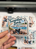 Fernandina Beach Shark Tooth Hunter 2.75" Sticker G0723