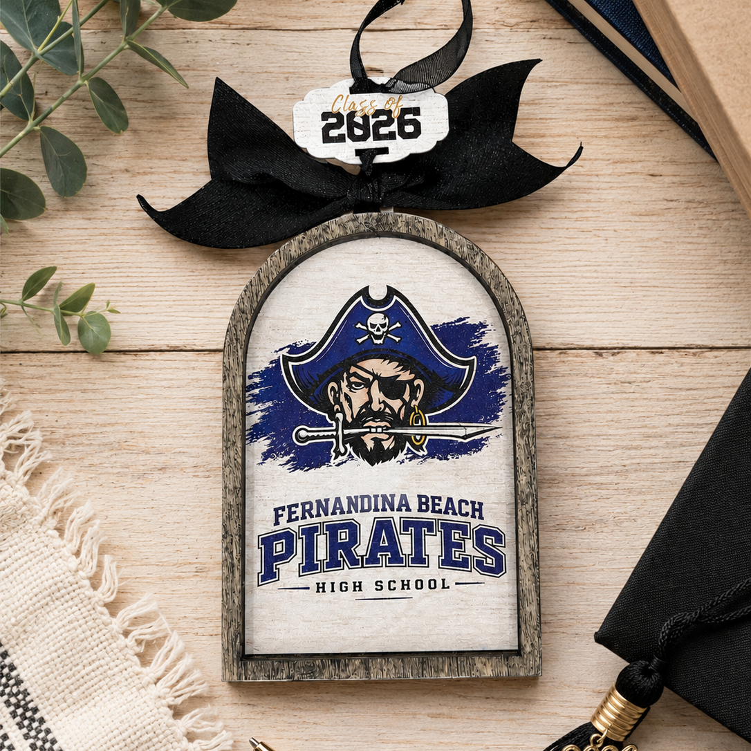 Fernandina Beach Pirates Car Charm/Door Hanger G487