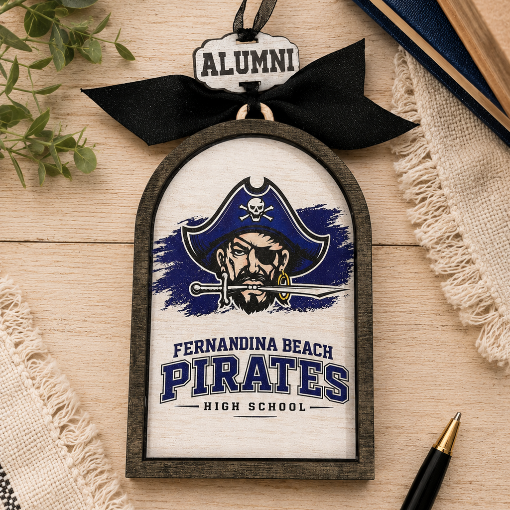 Fernandina Beach Pirates Car Charm/Door Hanger G487