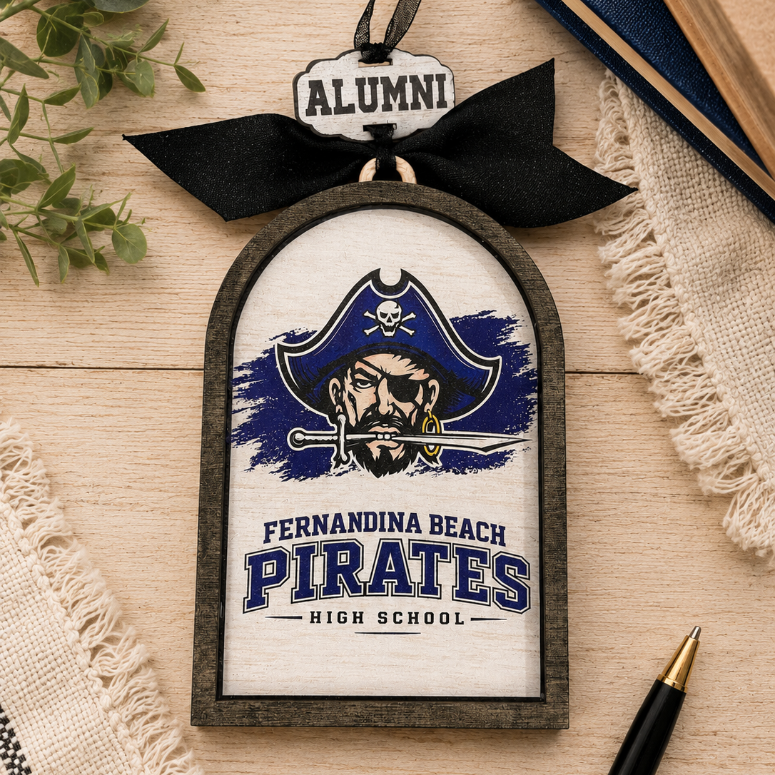 Fernandina Beach Pirates Car Charm/Door Hanger G487