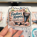 Finders Keepers Fernandina Beach Shark Tooth 2.75" Sticker G0725