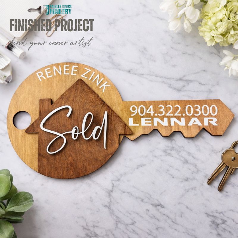 Personalizable Realtor 3D Sold Key PROJECT G306