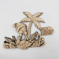 Flamingo Christmas Basket Changeable 3D LASER PROJECT G0800
