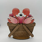 Flamingo Love Basket Changeable 3D LASER PROJECT G312