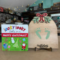 12.17 @ 10am-Footprint Mistletoe Project- Looky Looks little one Merry Christmas