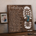 Dad Footprint Poem for Office- Father's Day DIY Personalized Gift. 