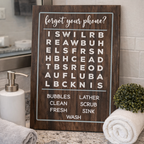 Forget Your Phone Word Search Signature Design P1784