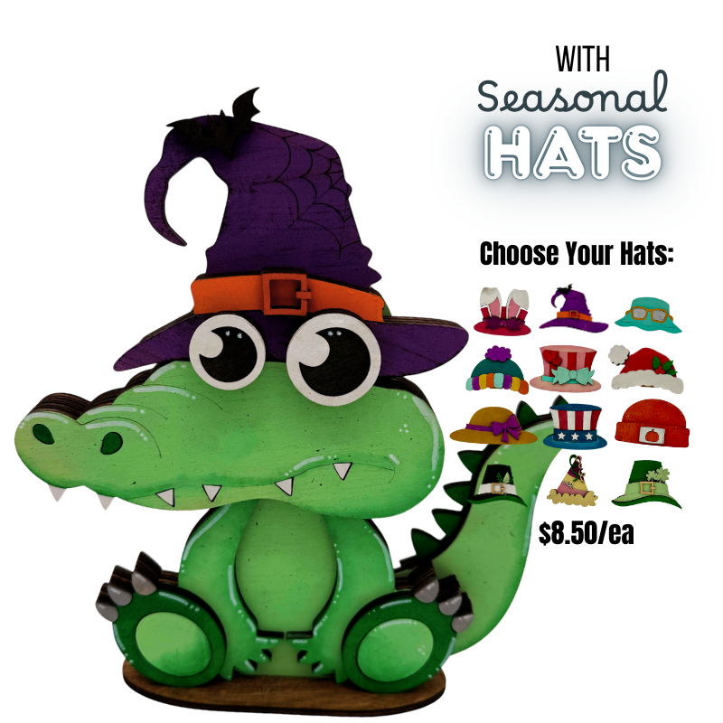 Gator with Interchangeable Hats G376