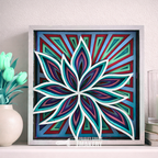 Geometric Flower 3D LAYERED PROJECT G341