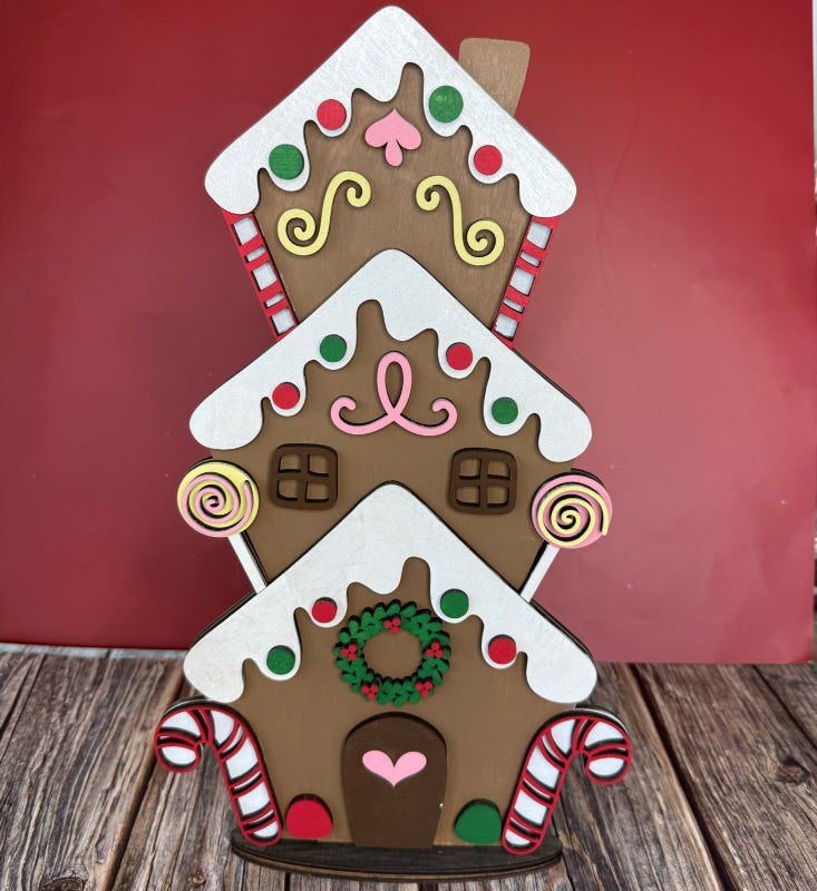 Ginger Bread House 3 story 3D LASER PROJECT - G142