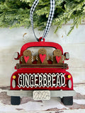 Gingerbread Truck Ornament Gift Card Holder P13198
