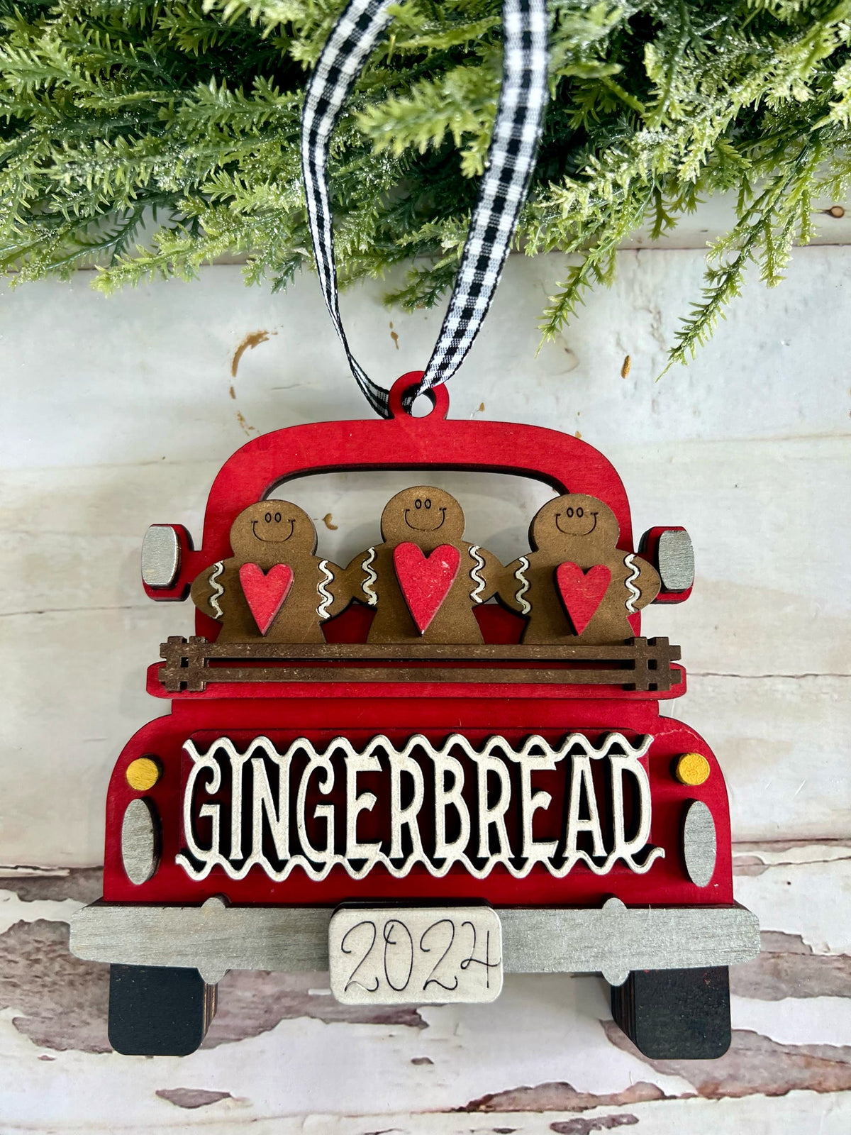 Gingerbread Truck Ornament Gift Card Holder P13198