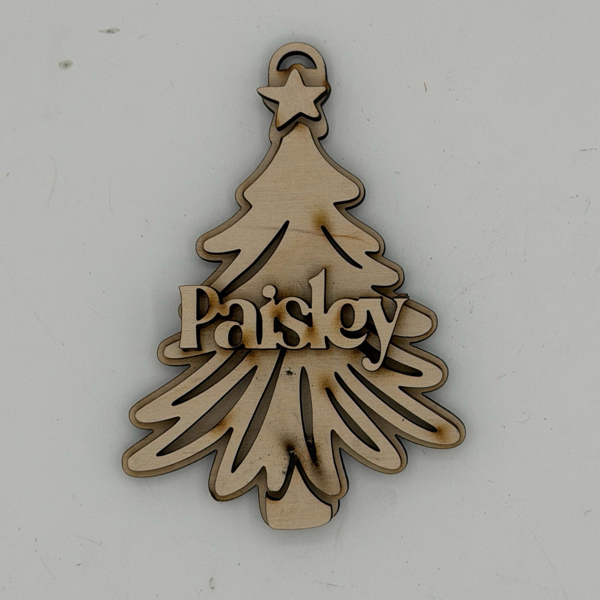 Glitter Christmas Tree Personalized Name Ornament G0764