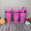 God Says Wrap 30 oz Pink with Copper Core Flip Top with Lid Handle P014022