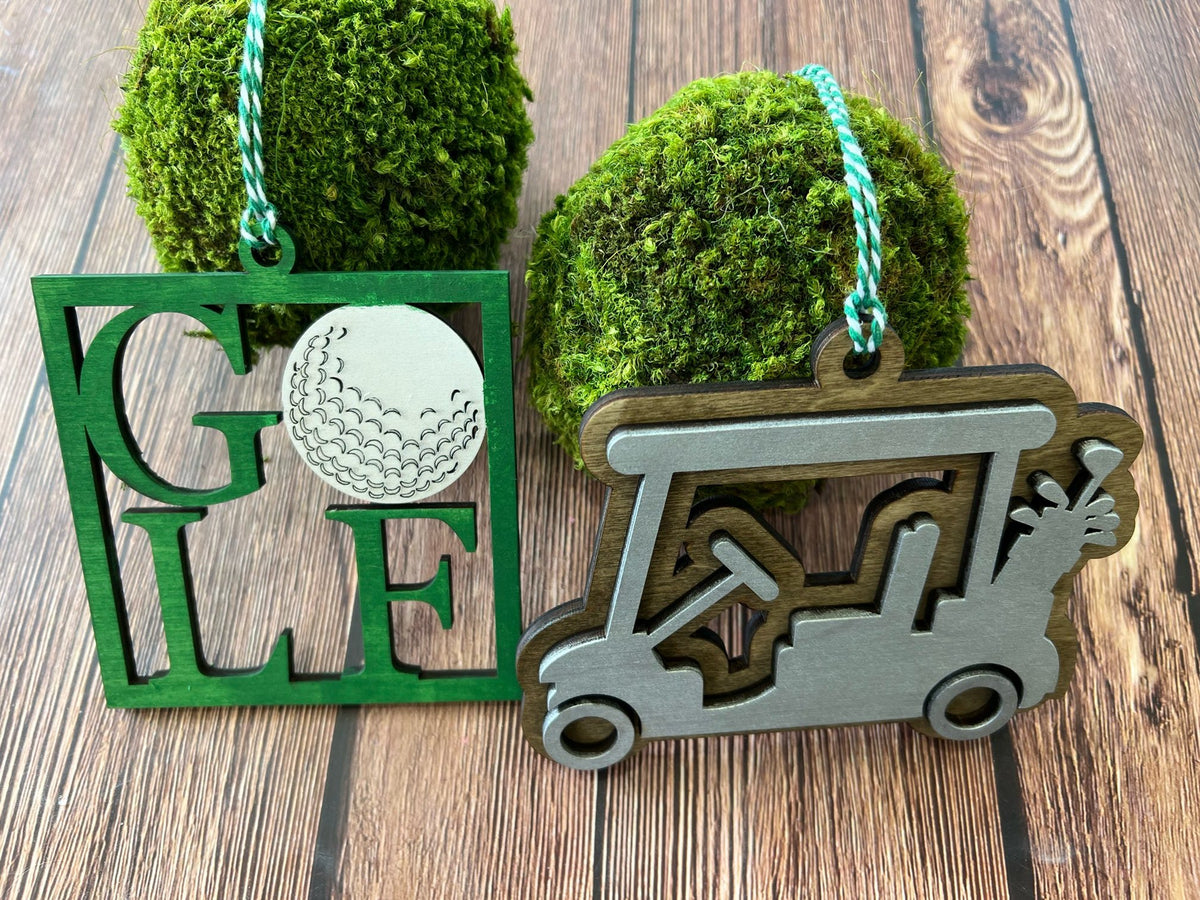 Golf Ornament Pair P13348