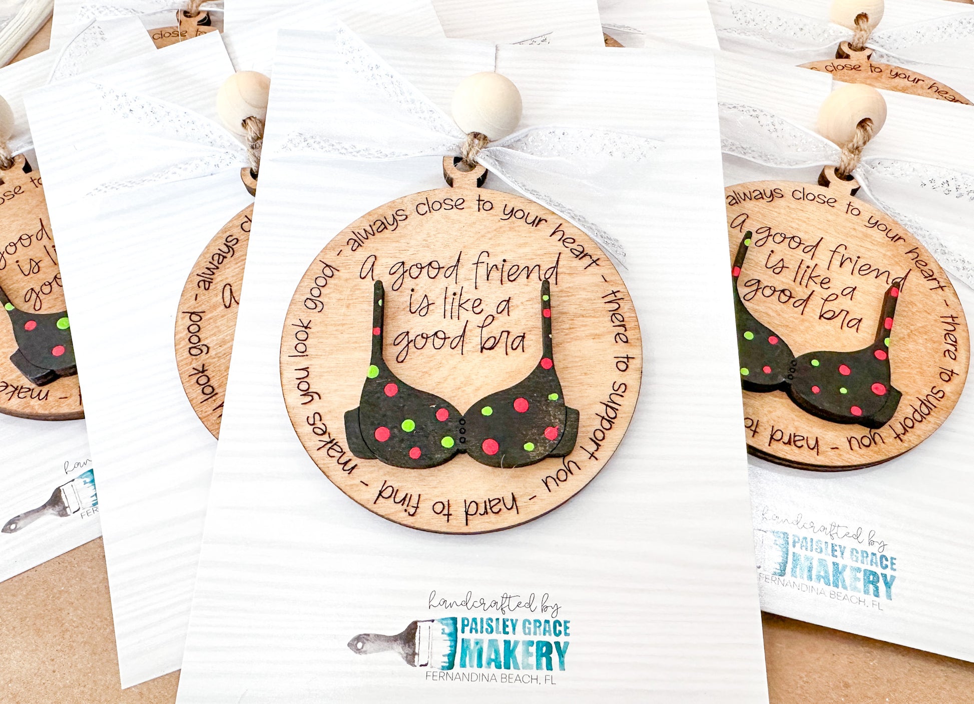 Good Friends Are Like a Good Bra Ornament – The Back Bay Mercantile