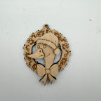 Goose in Santa Hat Wreath Ornament G0798