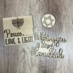 Hanukkah Inserts for Seasonally Changeable Shelf Trio - G16