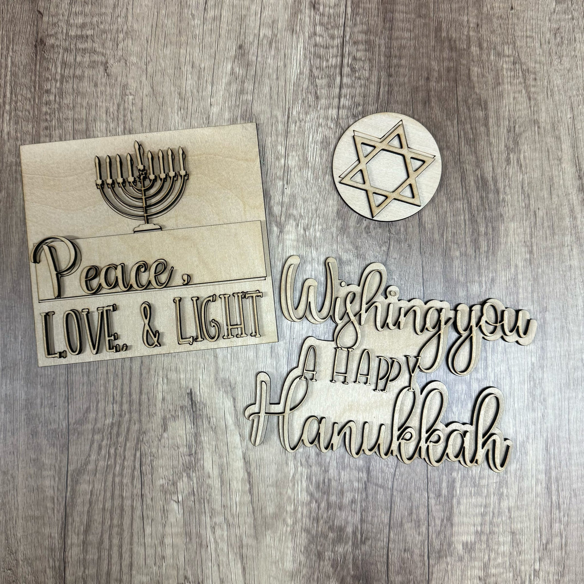 Hanukkah Inserts for Seasonally Changeable Shelf Trio - G16