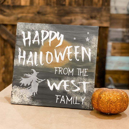 Happy Halloween Personalized Family SQUARE DESIGN P13391