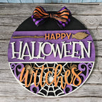 Happy Halloween Witches 3D DOOR HANGER - G05