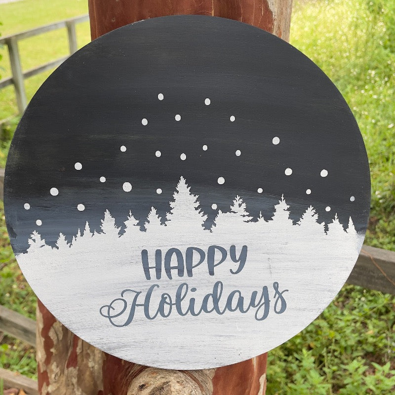 Happy Holidays DIY Craft Kit or Door Hanger