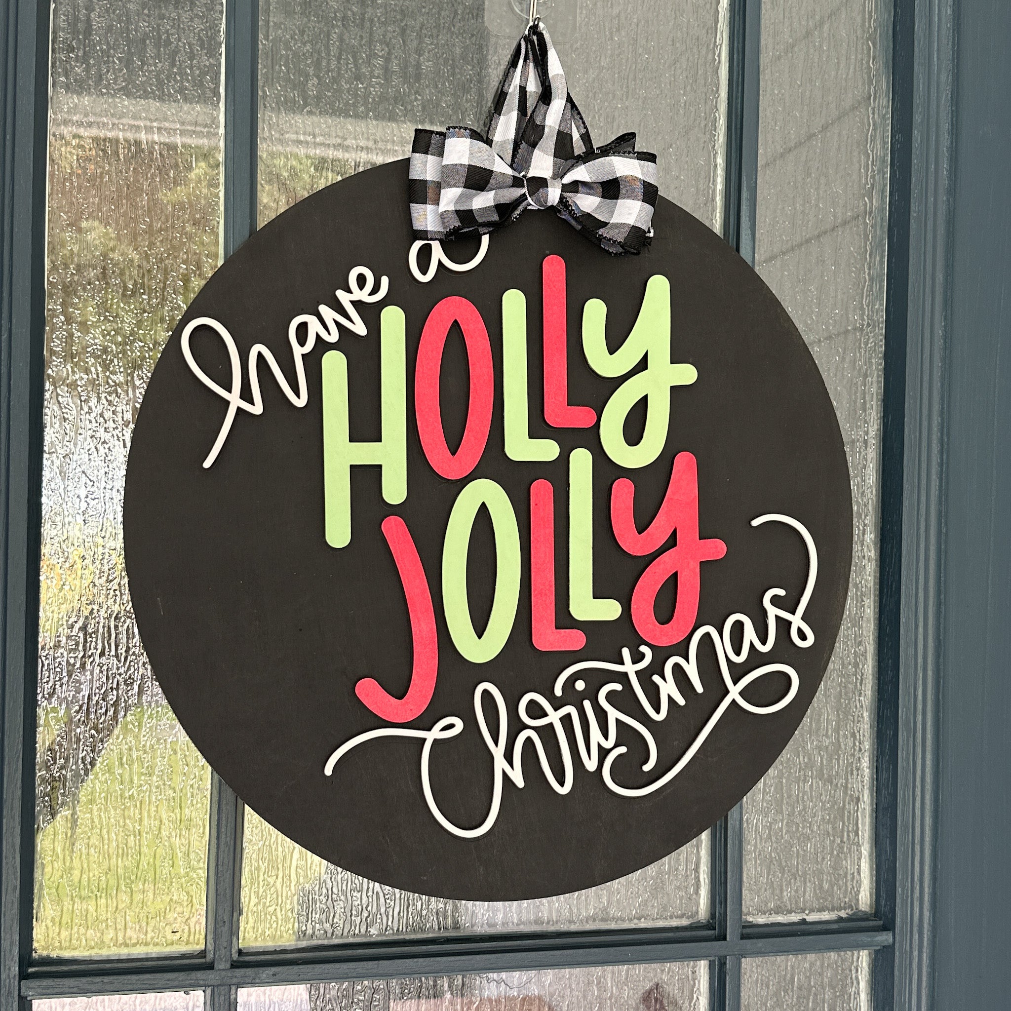 Have A Holly Jolly Christmas Door Hanger Design P1906