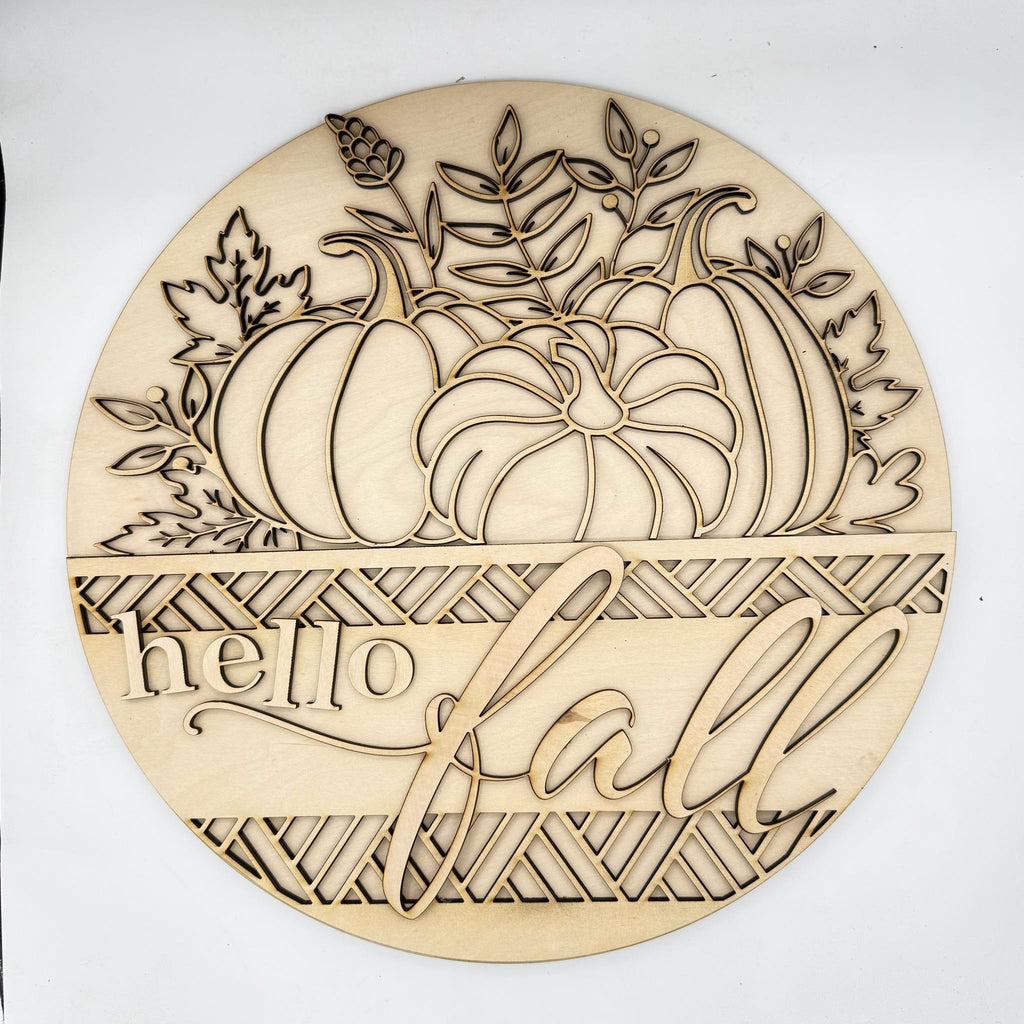 Hello Fall 3D DOOR HANGER G0647