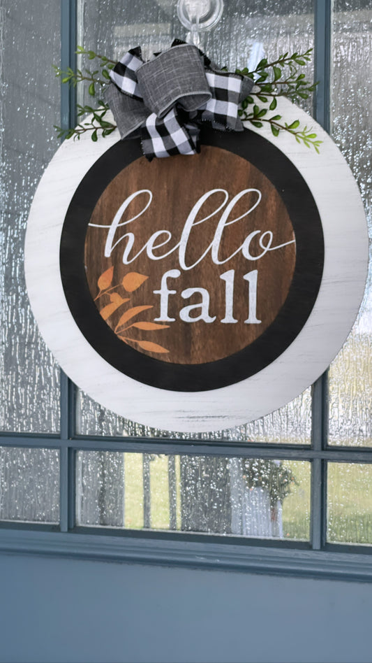 Hello Fall Door Hanger and Swappable Insert P0640