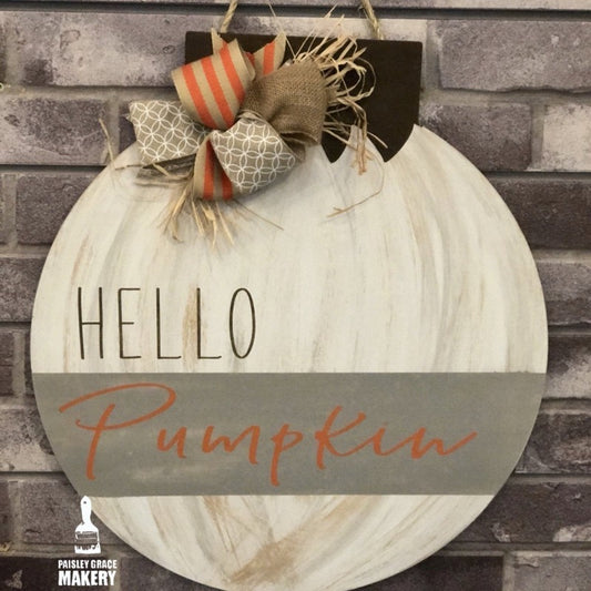 Hello Pumpkin Door Hanger P0265