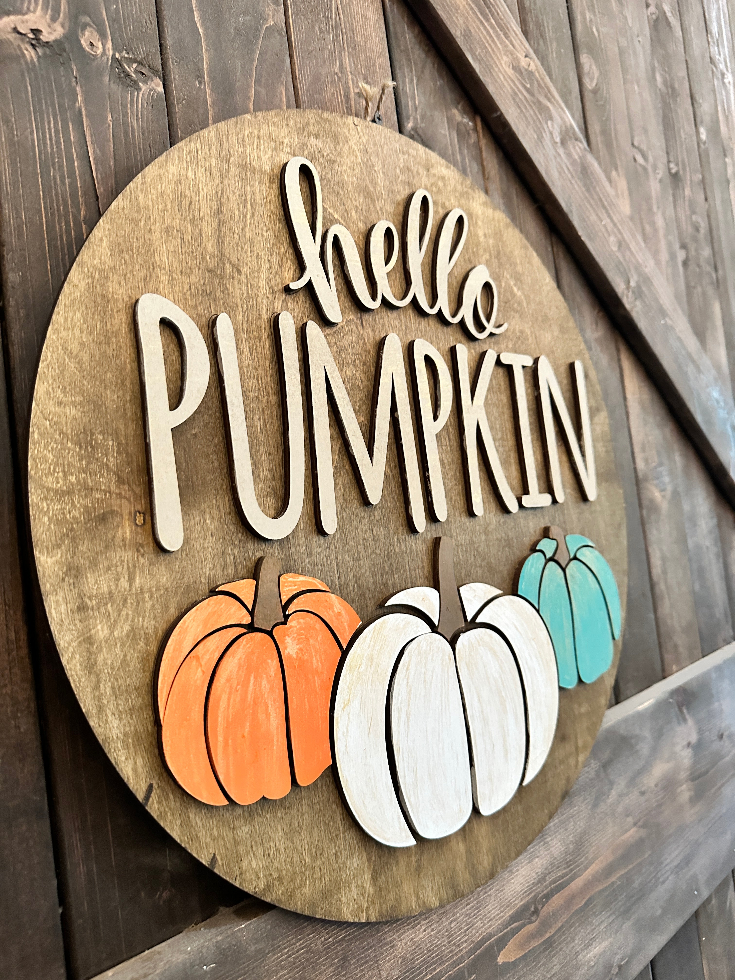 Hello Pumpkin Trio 3D Door Hanger P02807