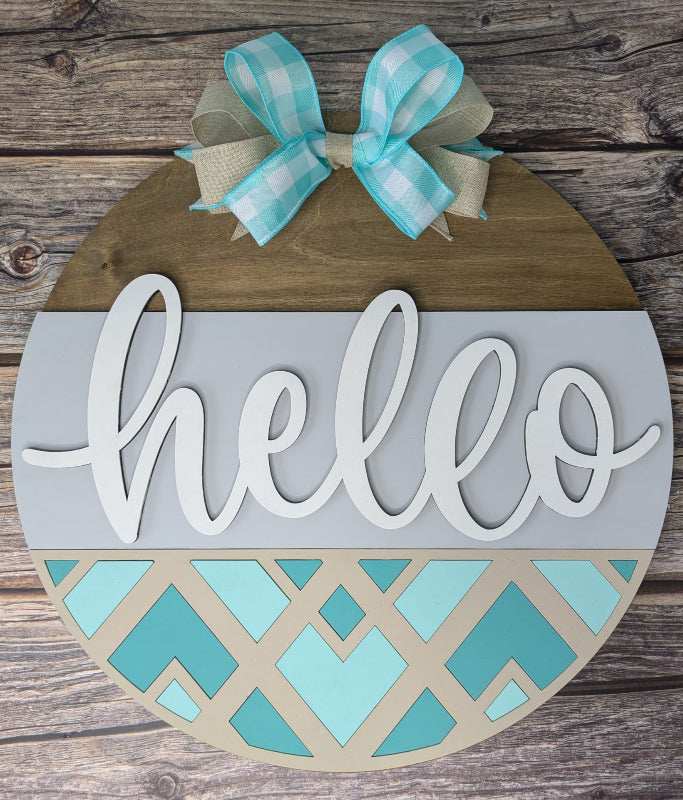 Hello Quilt 3D DOOR HANGER - P014195